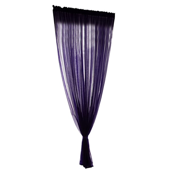 Simpel Stil Polyester Vindue Voile Tyl Gardiner Gennemsigtige Paneler Soveværelse Stue Indretning Lilla 1x2.7m 0.4