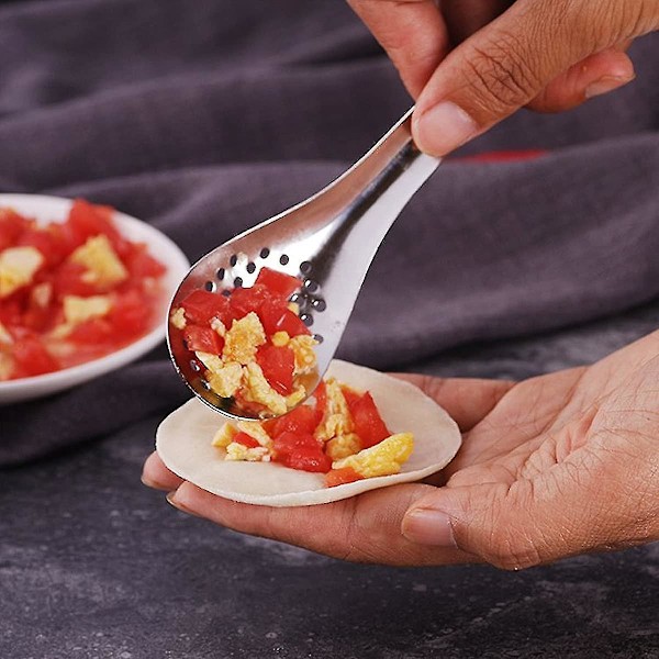 Sfärificeringske, kaviar Ske Strainer Si, Rustfrit Stål Spalte Ske Cocktail Strainer Ske Bærbar Salat Frugt Spalte Ske Til