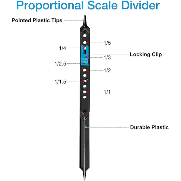 2 stk 10 tommers kunstner proporsjonal skala divider tegneverktøy, justerbar skyvelære og motiv skala divider, pantograf tegneverktøy, hold det samme (h-3