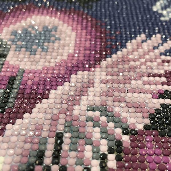 Diy Diamantmålning 5d Full Diamantmålning Komplett Kit Full Round Drill Diamantmålning Diamantbroderi Komplett Kit Väggdekor 30x40cm Svart