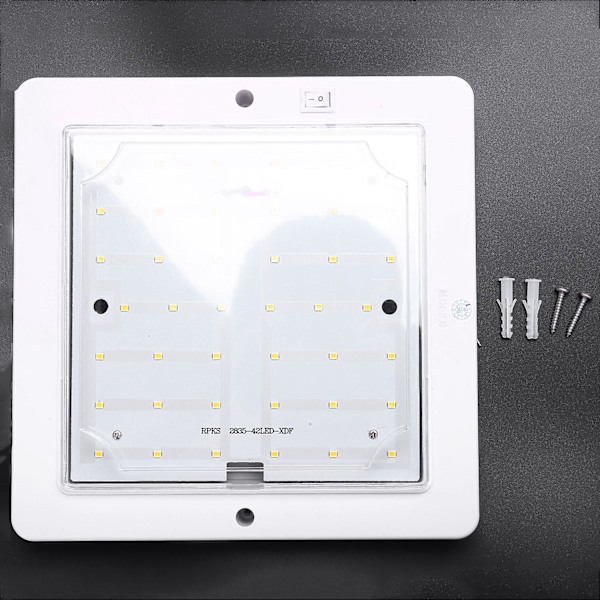 9w 12v Bil RV LED Innvendig Taklampe Taklampe Domelys Varmt Lys