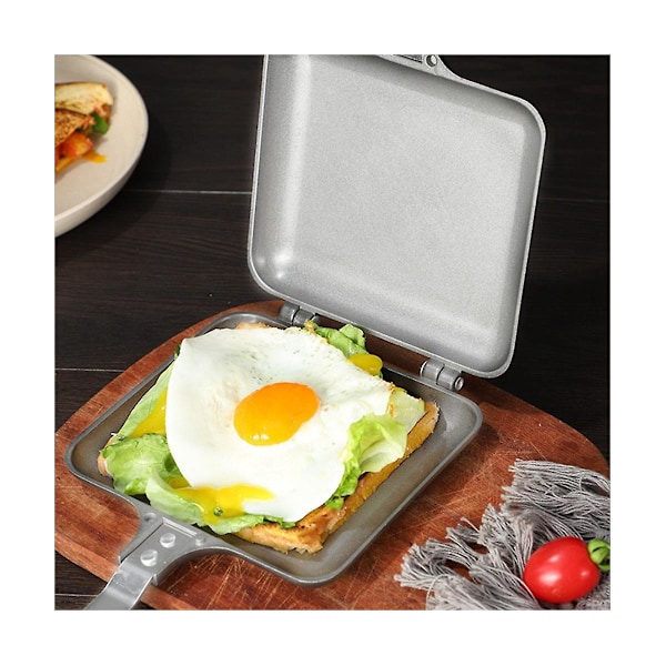 Dobbeltsidet sandwichpande Non-stick foldbar grill stegepande til brød toast morgenmad maskine kit