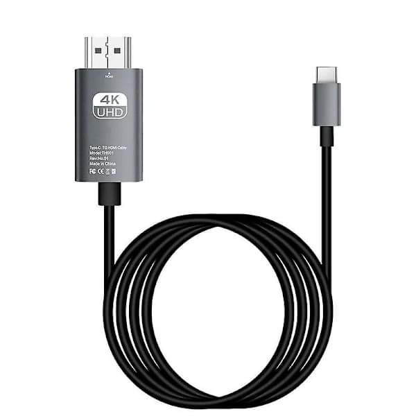 USB C til HDMI-kabel 4K 60Hz aluminiumslegering han til han-adapter til projektor PC bærbar MacBook 2M 4K60Hz