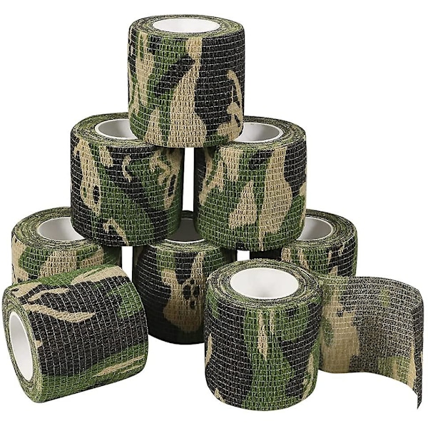 8 rullar kohesiv tejp kamouflage självhäftande bandage kohesiv camo själv