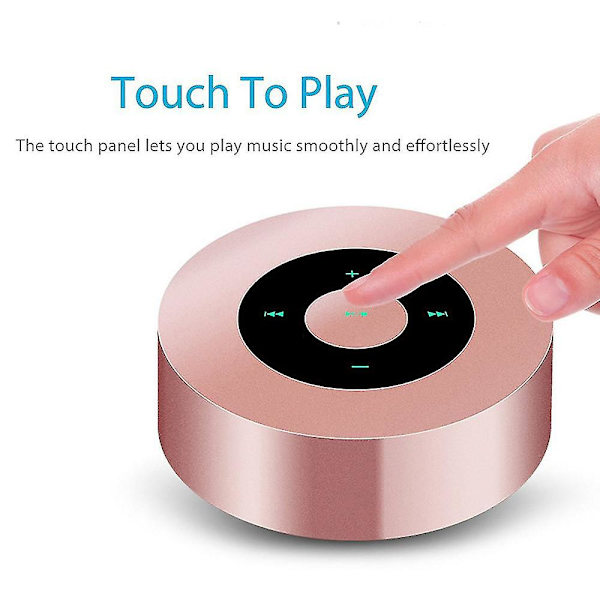 Langaton Bluetooth-kaiutin, pieni kannettava pyöreä kaiutin LED-valolla