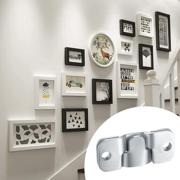 2 stk., Heavy Duty Interlocking Hang Brackets Møbelforbindelse, Rustfrit Stål Vægmontering Hanger Hardware Hængende til Fotos