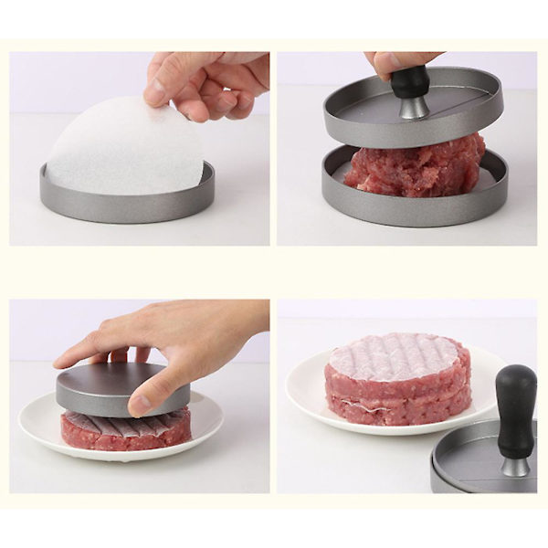 Hamburger-puristin tarttumaton burger-puristin, hampurilaisvuoka BBQ-keittiöön ja grillaustarvikkeisiin