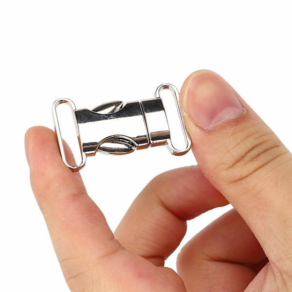 2PCS, rostfritt stål metallspänne, snabb sidofrigöring klätterkrok för sömnad ryggsäck rem nylon band bälte