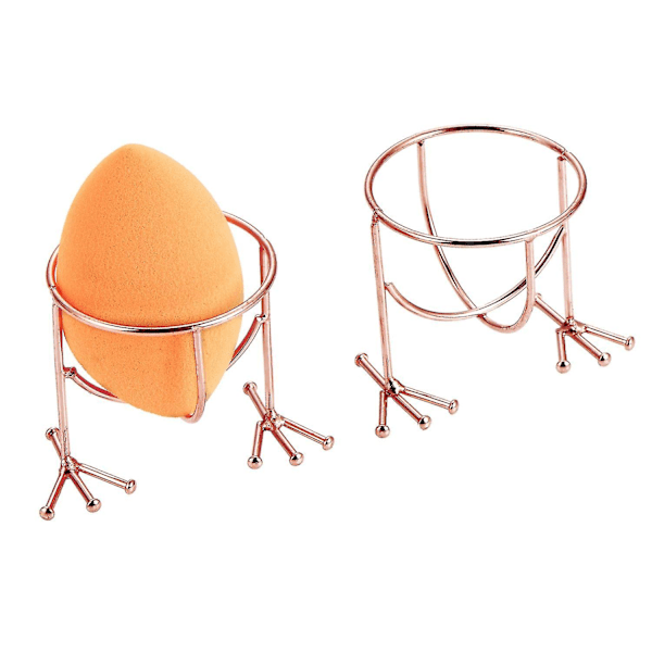 2 st sminkäggställ, äggformade svampställ, puffställ, torkställ, sminkäggstöd