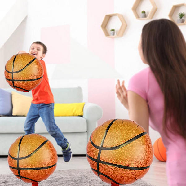 Basketball Balloner Basketball Folieballoner til Basketball Temafest Basketball Fødselsdag NBA Festartikler 5stk