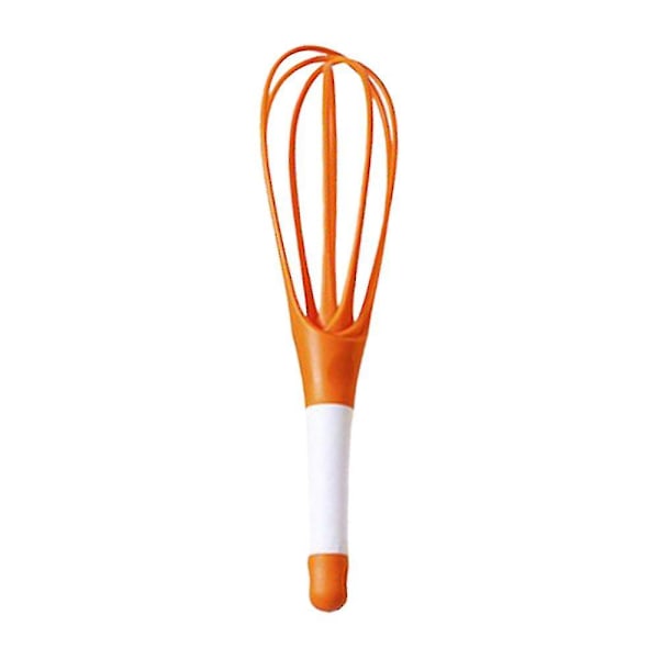 Whisk 2-i-1 sammenklappelig ballon og flad piskeris silikonebelagt