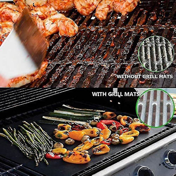 Grillmåtte, Non-stick Bbq-ark, Pakke med 5