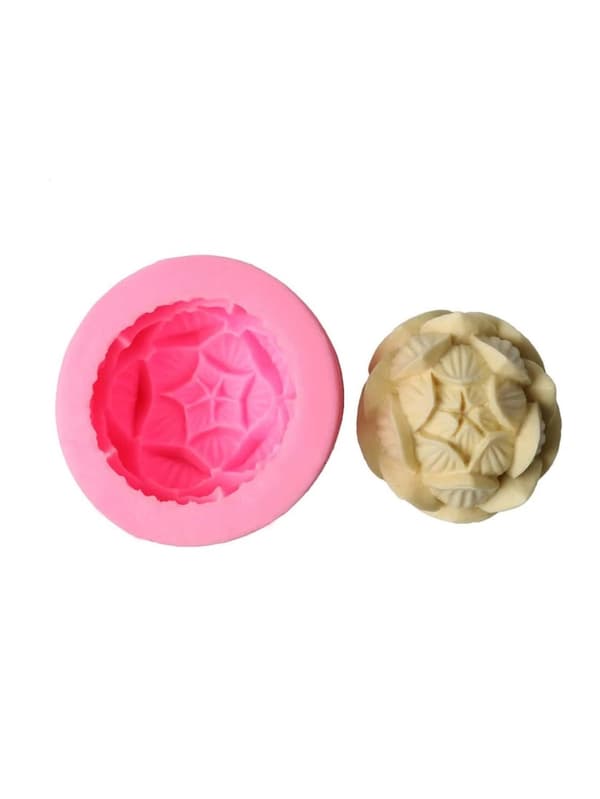 Lotusformet Silikonform - Støp Dine Egne Lys - Form for Stearin Pink Rosa