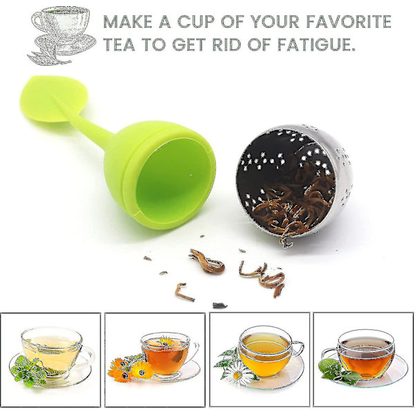 7 stk. rustfrit stål te-infuser