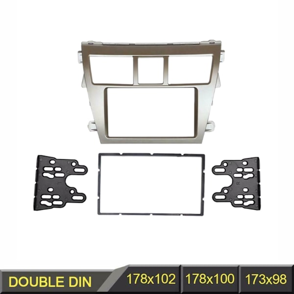 2x 2 Din Bil Stereo Radio Dvd Afspiller Ramme Fascia Panel Trim Til Vios 2007-2012, Belta 2005-2008, Yar