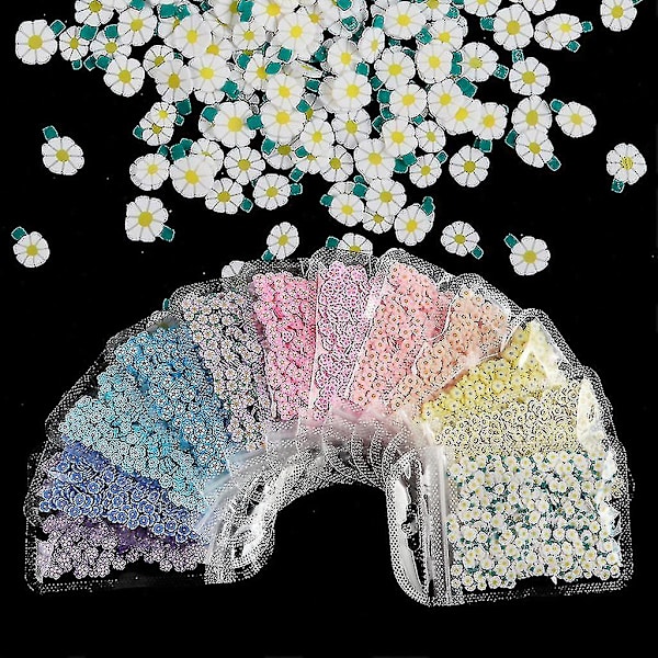 1 förpackning mjuk lera färgglad blandad blomfyllning för DIY UV-epoxihartsformfyllningar smyckestillverkning DIY nagelkonstdekorationer