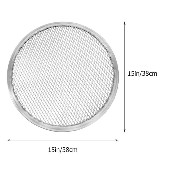 Pizza pande net - Pizza bagepande net - Aluminium pizza pande - Fortykke pizza bage net (15 tommer)
