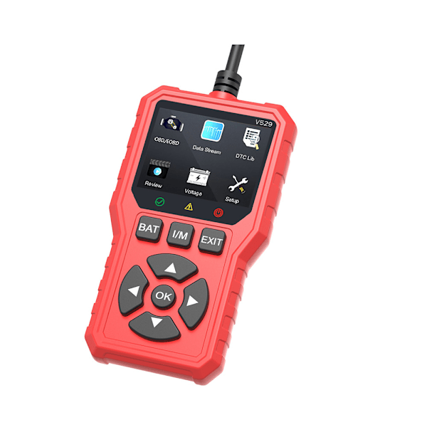 V100 Bildiagnostiske verktøy Digitalt display skanner Universal Obd2 kodereader Tenningstester Test