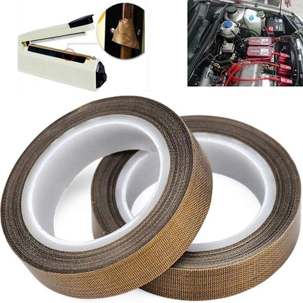 2 ruller Ptfe-teip, Teflon-teip, høytemperaturteip, -100 - +260 Ptfe