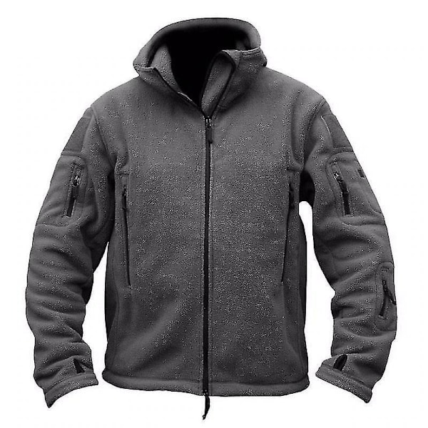 Sotilaallinen fleece taktinen takki ulkoiluun ja vaellukseen - Harmaa XXXL