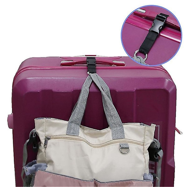 2-pack - Multifunktionella barnvagnskrokar, organiseringskrokar för barnvagn, rullstol, rullator, gåstol (svart)