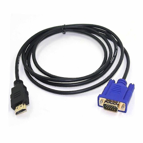 Hdmi til Vga Adapterkabel Vga til Hdmi Adapter D-sub til Hdmi Monitor 15 Pin Adapter til Hdmi Hann til Vga Hann Konnektor Ledning Sender Enveis Transmi