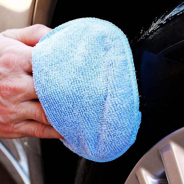 Bilsvamp av mikrofiber för polering av bilar, handpoleringssvamp av mikrofiber, handpoleringssvamp