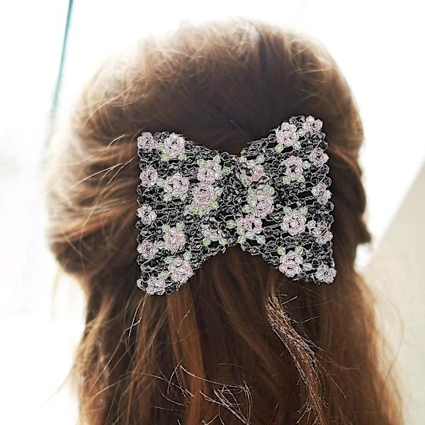 6 stk. hårkamme med krystalperler, elegante elastiske hårspænder med perler, dobbelt hårklemme til kvinder, strækbar hårkam, dobbelt hårklemme, DIY-hårstylingværktøj