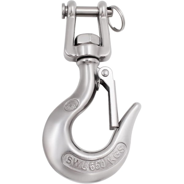 Rustfritt stål Clevis Slip Hook med sikkerhetslås (5/16')