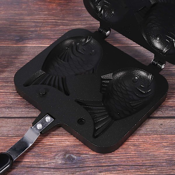 Taiyaki-kaksoiskalavohvelirautapannu japanilainen kaksoislettupannu