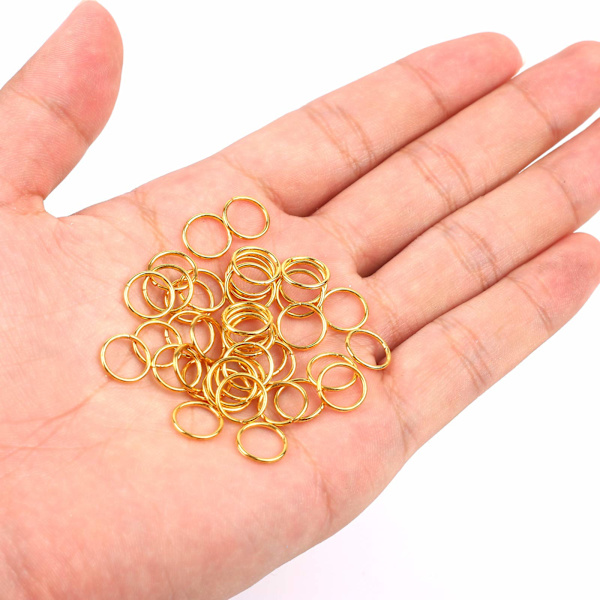 200 st/förpackning 6 mm koppar hoppa ringar delade ringar kontakter för DIY smycken hitta gör tillbehör leveranser (flerfärgad)