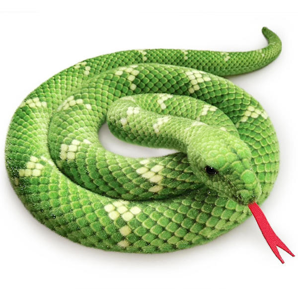 Gigantisk slange plysjleketøy, stort utstoppet dyr boa constrictor, 5,9 fot slangegaver til barnebursdagsspøk rekvisitter-1