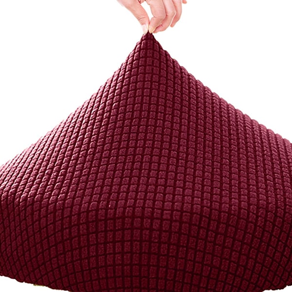 Elastiskt Stolsöverdrag Förtjockat Runt Överdrag red wine