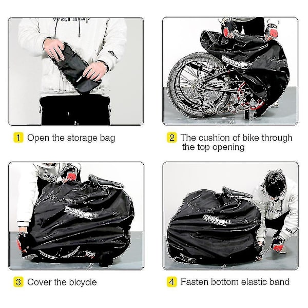 16-22 tums cykelskydd regnsäkert lättvikts hopfällbar cykel förvaringsväska bärbar cykel