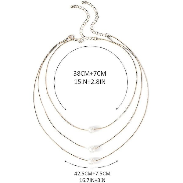 Bohemian Choker Halskæde med Guldperle Vedhæng til Kvinder og Piger