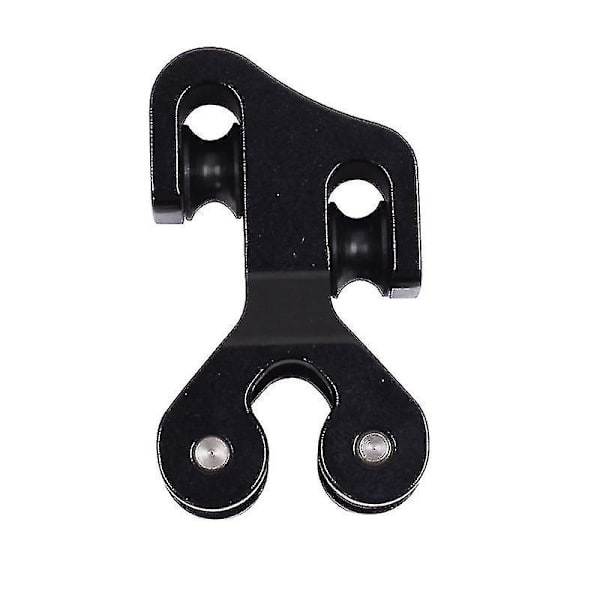 1 stk. kabelskive i aluminium til buer med en 3/8\" kabelstang - ultralet remskive til undersnor - sort