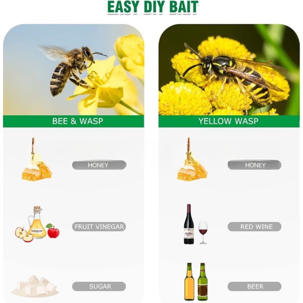 2023 Cross-border new pineapple-shaped bee trap Outdoor wasp trap Fruit Fly trap wasp trap SK817 yellow color box in two