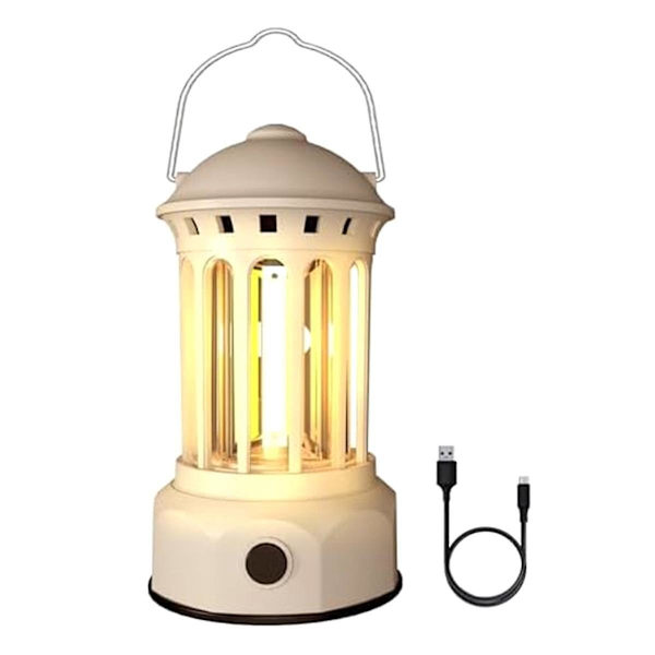 Oppladbar LED-campinglanterne for strømbrudd (beige)