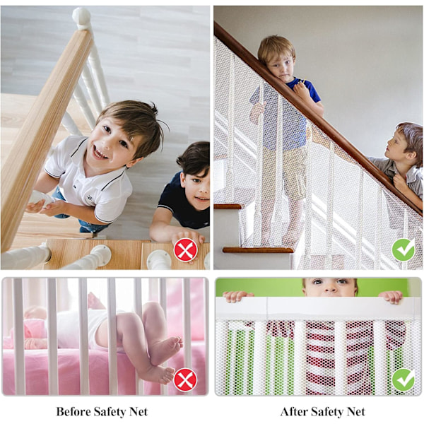 Portaiden turvaverkko, Turvaverkko, Parvekkeen portaiden turvaverkko, 2m*78cm A