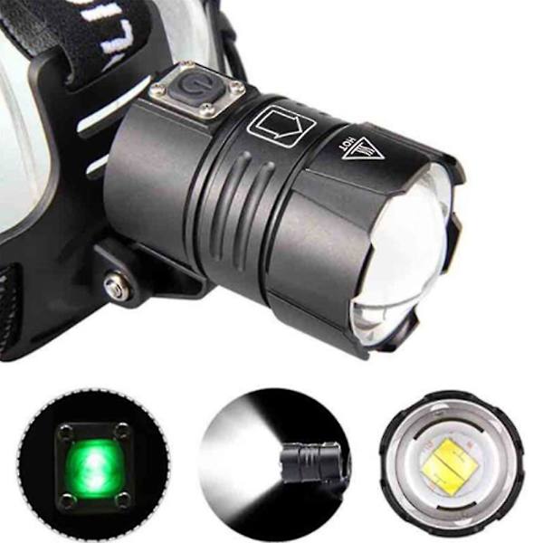 Xhp70 Kraftfull LED-huvudlampa Uppladdningsbar Huvudficklampa Usb Vattentät