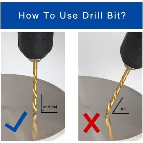 Left Hand Drill Bit Set, 13 Pieces - M2 HSS with Titanium Nitride Coating - SAE (1/16\" - 1/4\")