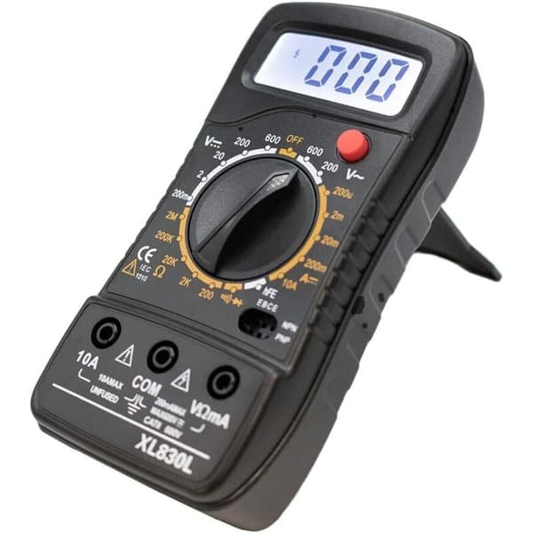 Digitalt multimeter 2000 teller Cat III 1000V med testledninger