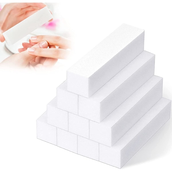 10 Block Nail Sanding Buffer Block Nail Art Tips Tool, Professionell Buffing Fil För Slipning