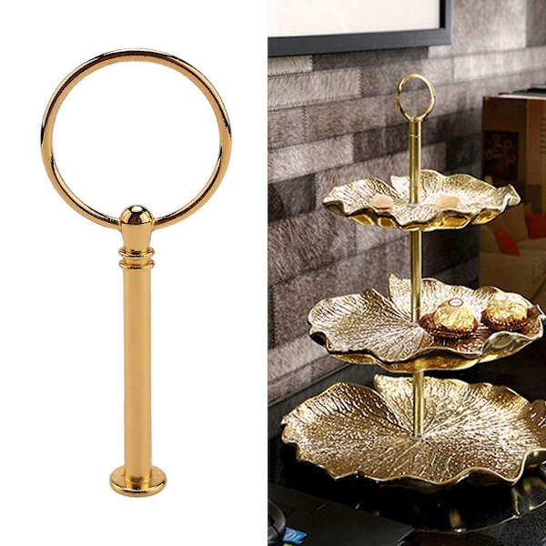 5 Bröllop Metall Guld 3 Tier Cake Stand Center Handtag Stänger Beslag Kit -t
