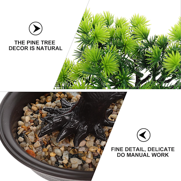 Vihreä toimistokoriste Toimistokoriste Japanilainen mänty Bonsai Kasvi Pöytä Keskipisteet Teko Bonsai Puu Talo Tervetuloa Ruukkupuut