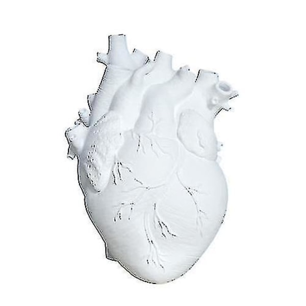 Anatomisk hjerte vase, harpiks kreativ hjerte vase pot til moderne kunstindretning Goldm