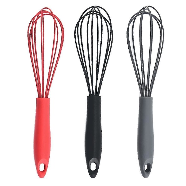 Silicone Whisk,stainless Steel Wire Whisk Set Of 3 -balloon