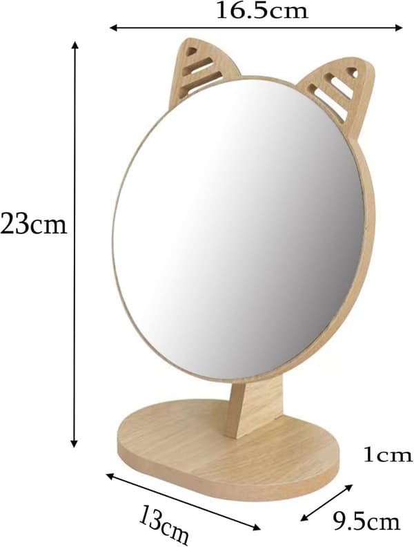 Portable Tabletop Countertop Bathroom Mirrors Shaving Makeup Mirror with Stand High Clear Circular Mirror Freestanding