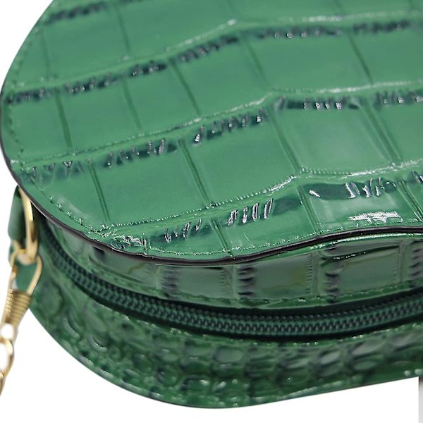 Kvinnor Mini Hjärtformad Crossbody Väska PU Läder Glitter Rhinestones Axelväska Koppling Handväska Plånbok