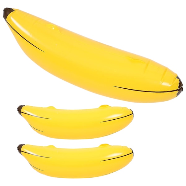 3 stk. oppblåsbare banan-kastespillrekvisitter for festdekor